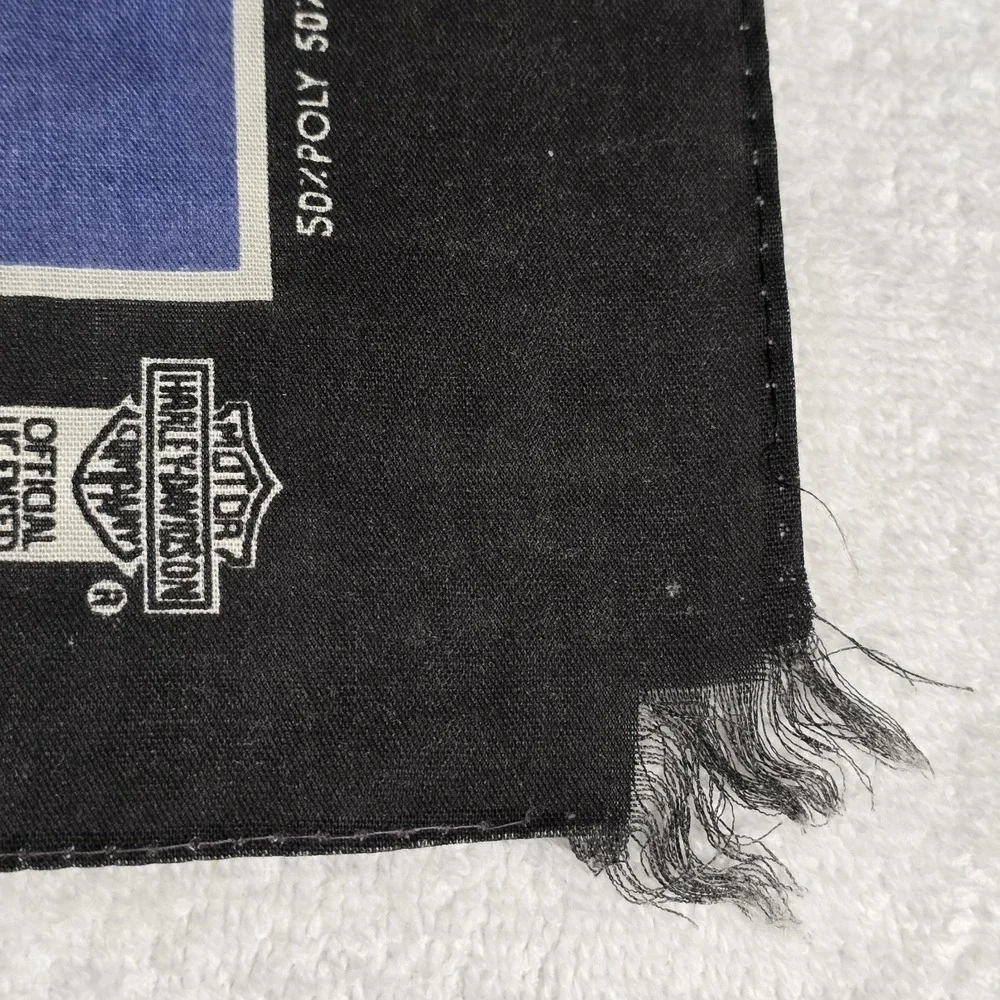 VTG‎ 80s Harley Davidson Bandana Purple Panther Legends Live Where Roam + Miller